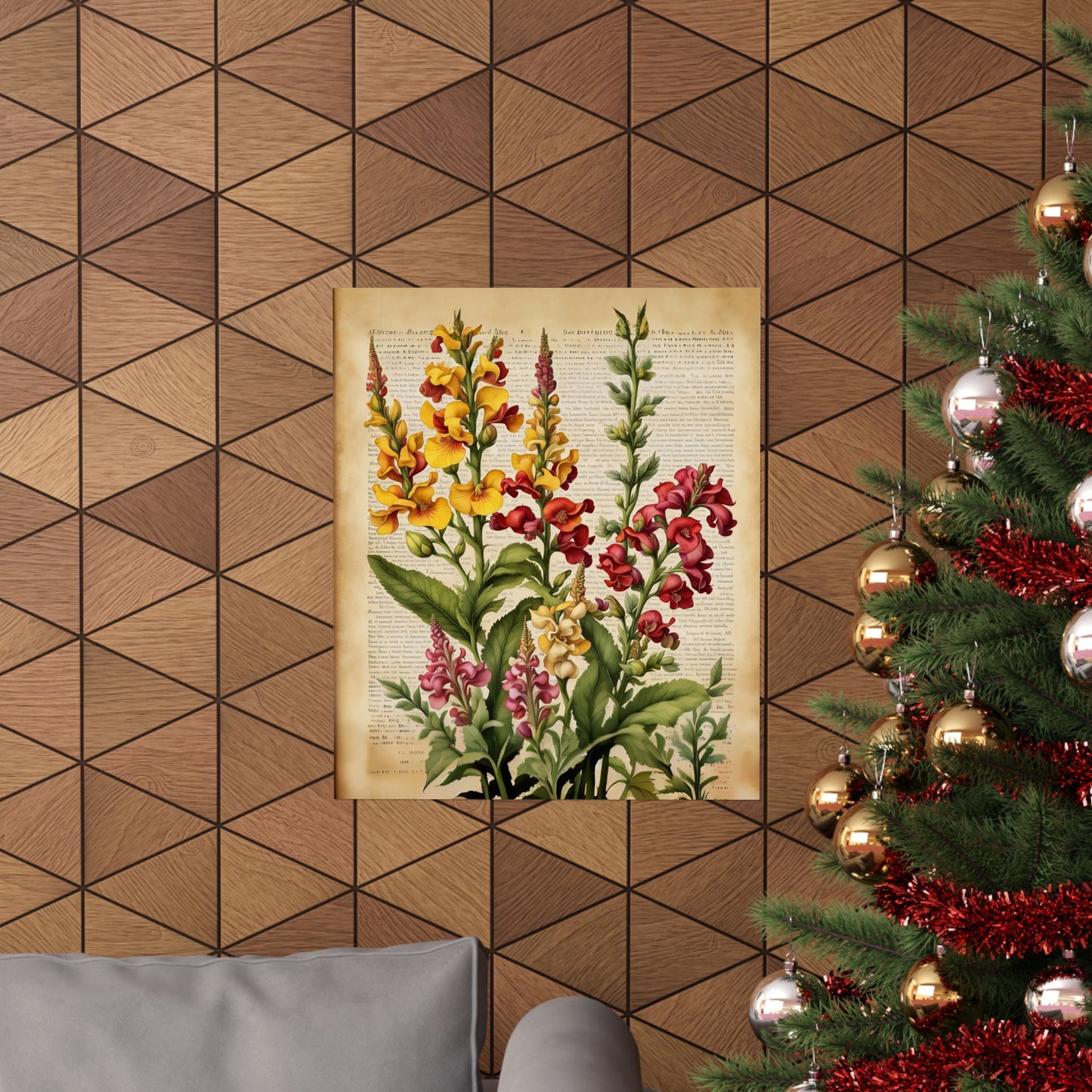 Botanical Vertical Posters - Vintage Antirrhinum Snapdragons