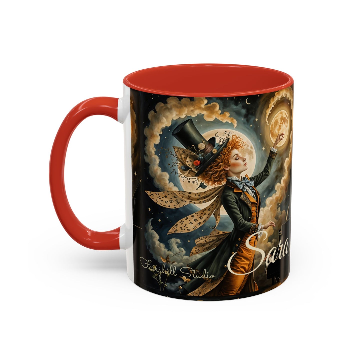 Coffee Mug - Whimsical Mad Hatter Playing Piano Art