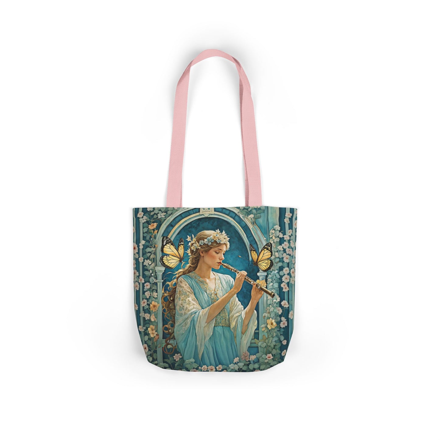 Butterfly Flute player -Inspired Canvas Tote Bag - Perfect for Beach Days, Eco-Friendly Shopping, and Summer Fun!