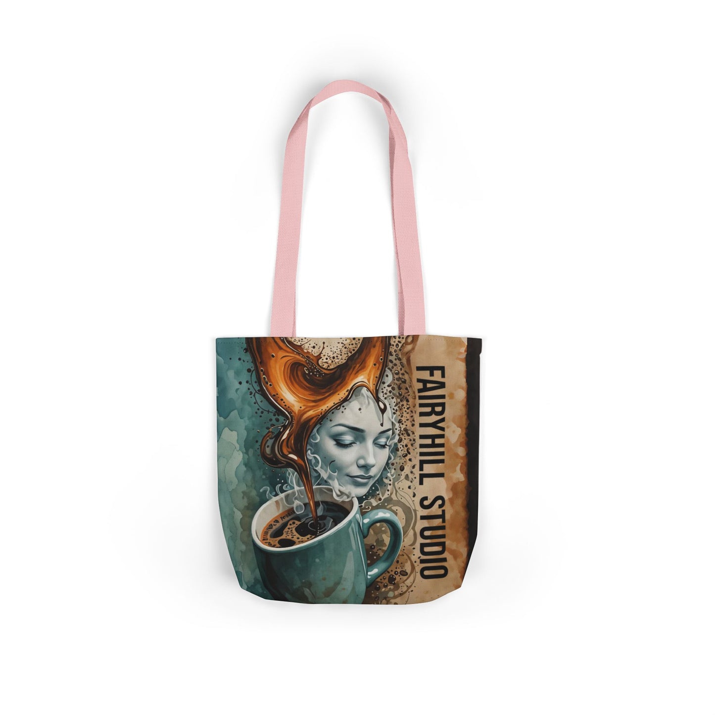 Morning Coffee Fairyhill studio Canvas Tote Bag - Perfect for Beach Days, Eco-Friendly Shopping, and Summer Fun!