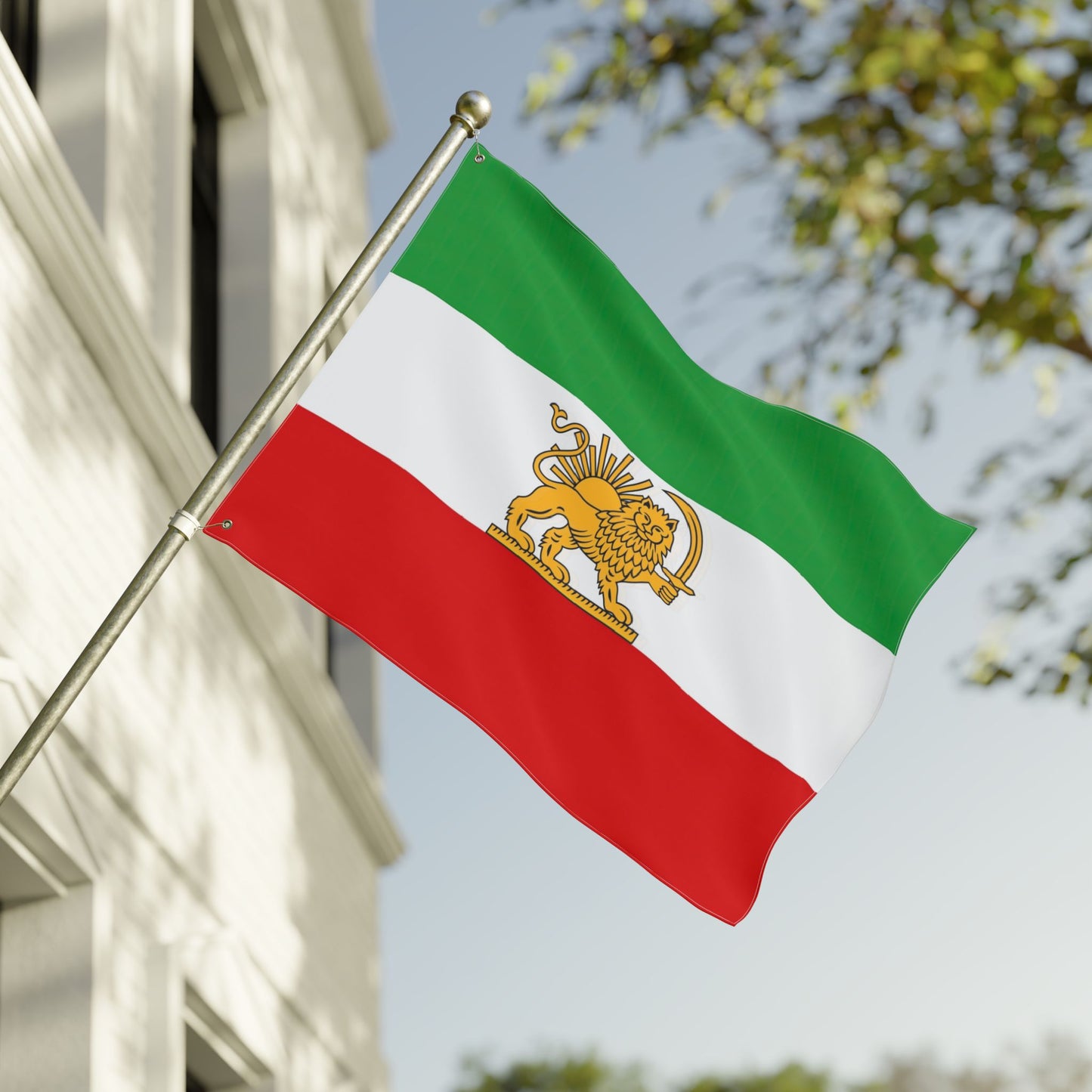 True Iran Heritage Flag – Old Persian Lion & Sun Revival (3x5 ft Double-Sided)