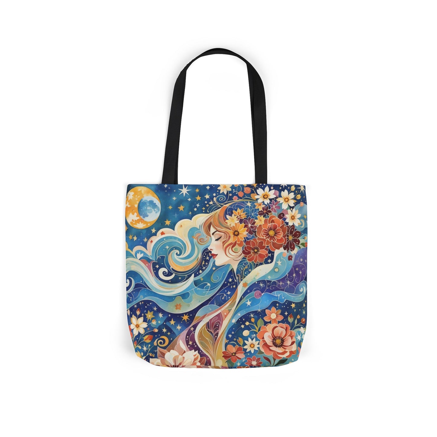 Colorful Galaxy-Inspired Canvas Tote Bag - Perfect for Beach Days, Eco-Friendly Shopping, and Summer Fun!