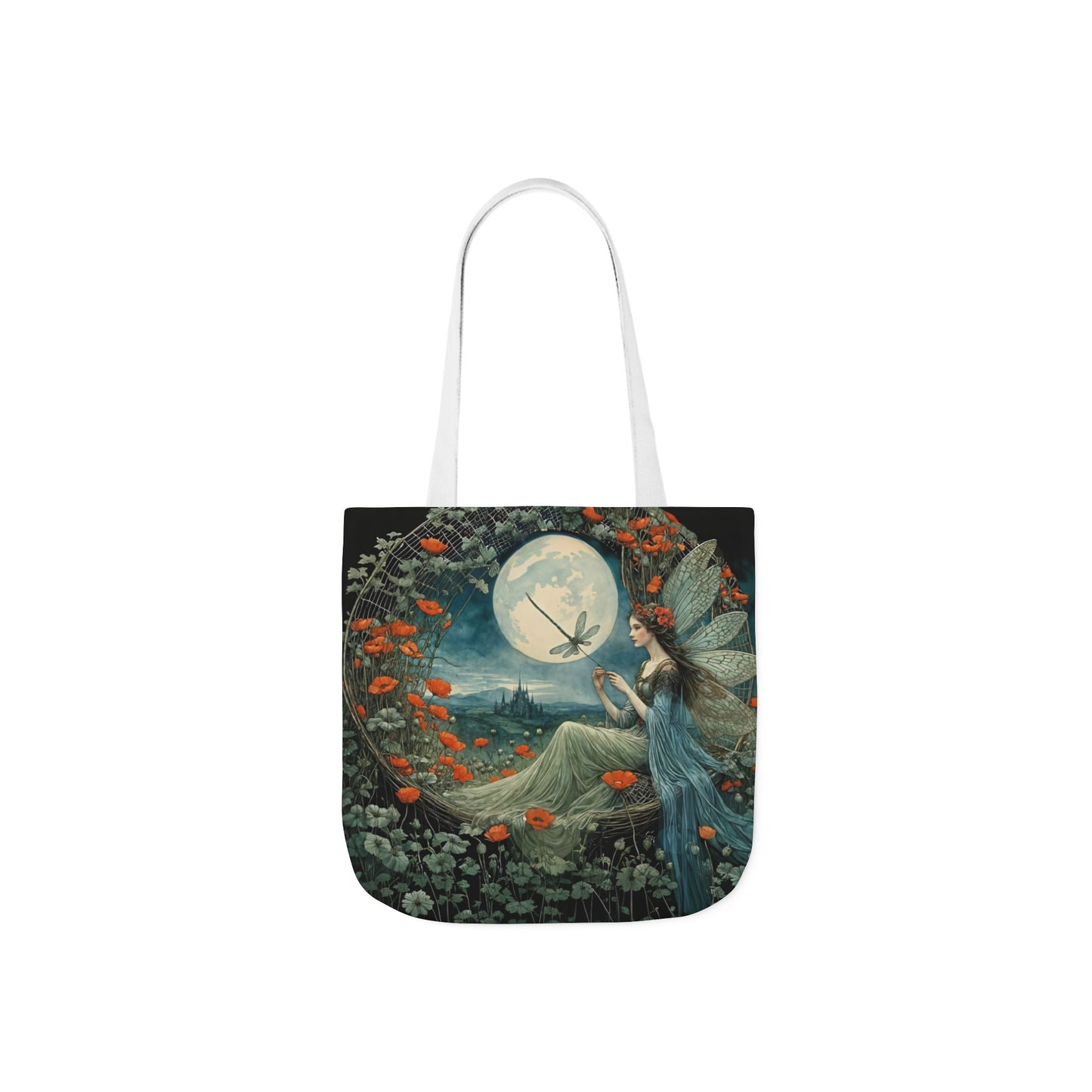 Colorful Moon fairy -Inspired Canvas Tote Bag - Perfect for Beach Days, Eco-Friendly Shopping, and Summer Fun!