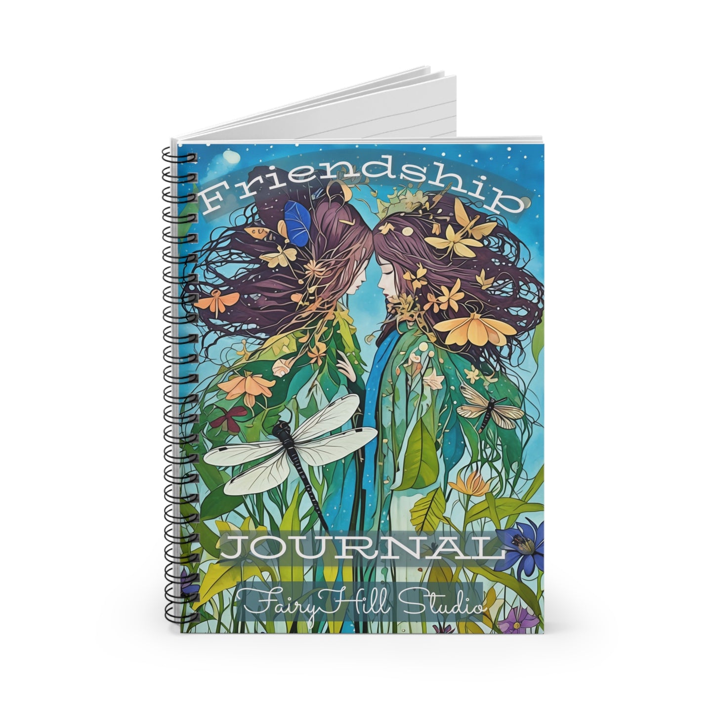 Spiral Notebook/Friendship Journal /FairyHill Studio Journal Ruled Line Journal