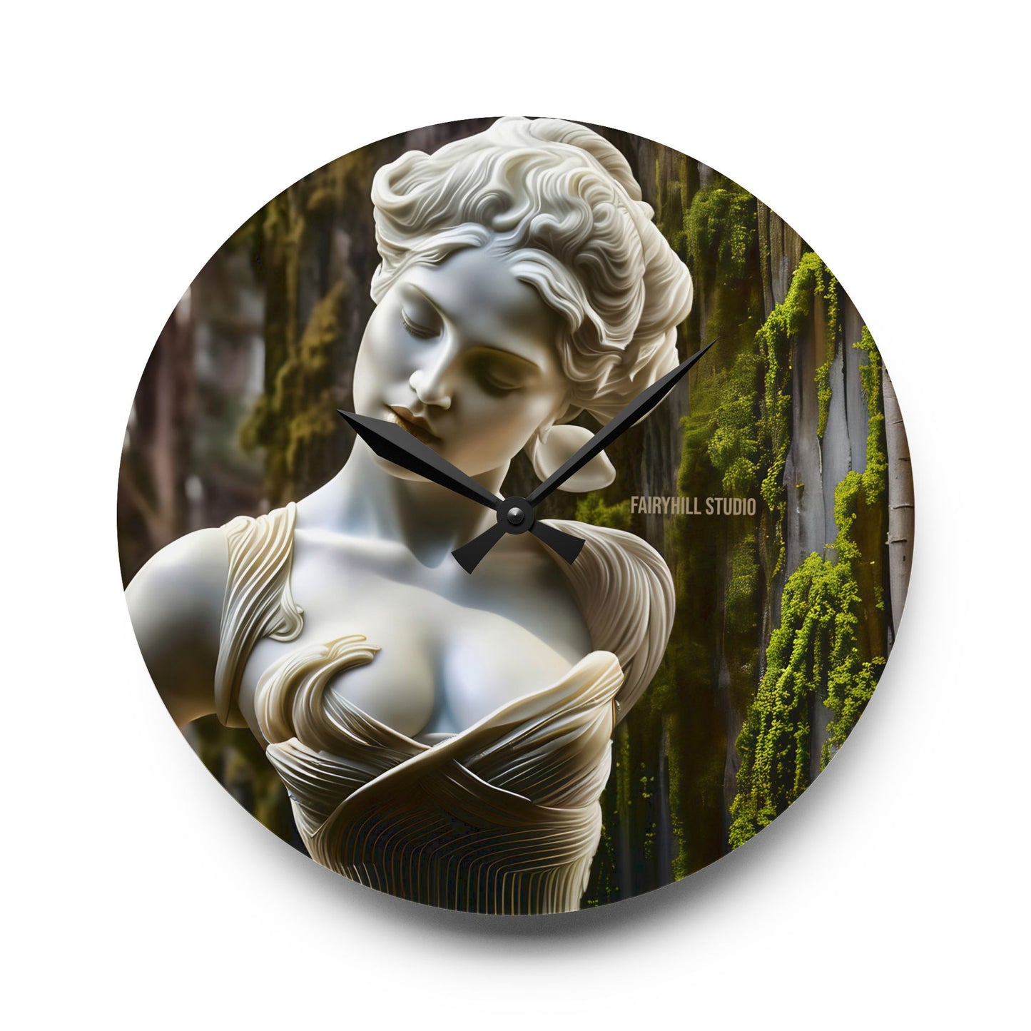 Acrylic Wall Clock Goddess Statue/Art