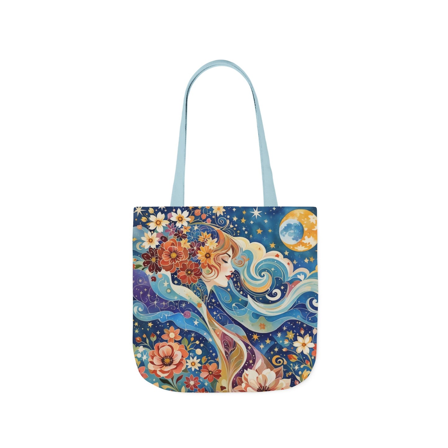 Colorful Galaxy-Inspired Canvas Tote Bag - Perfect for Beach Days, Eco-Friendly Shopping, and Summer Fun!