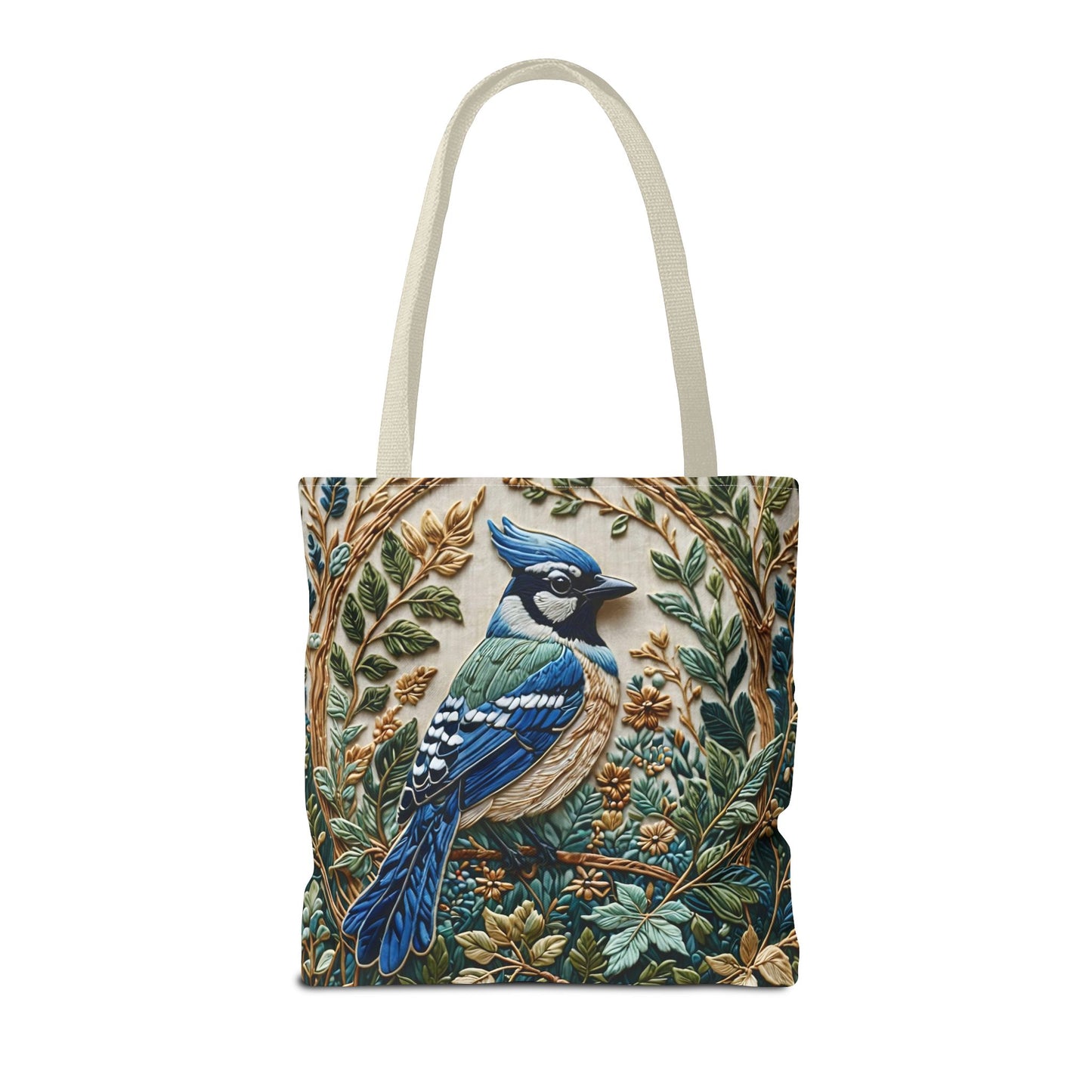 Designer Tote Bag - Blue Jay Bird William Morris Inspired | Eco-Friendly Shopping Bag