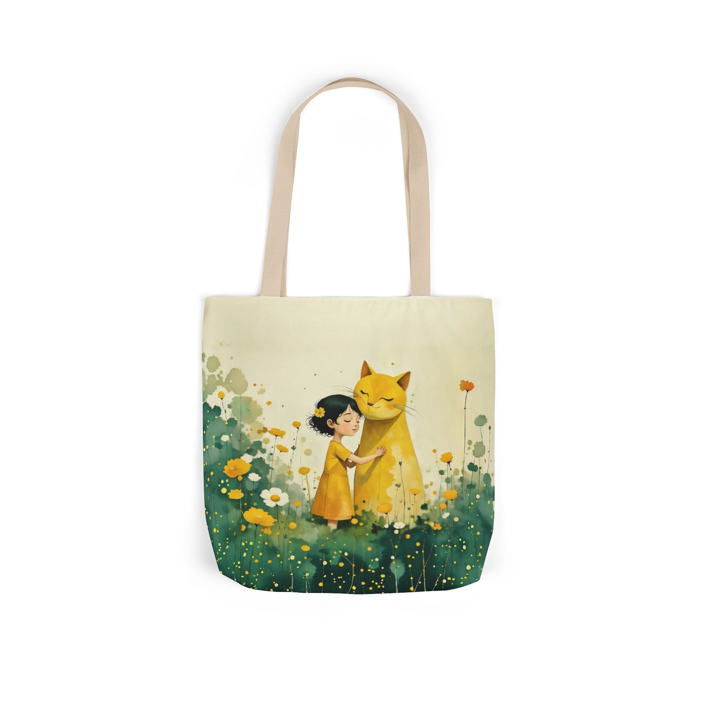 Colorful Cat -Inspired Canvas Tote Bag - Perfect for Beach Days, Eco-Friendly Shopping, and Summer Fun!