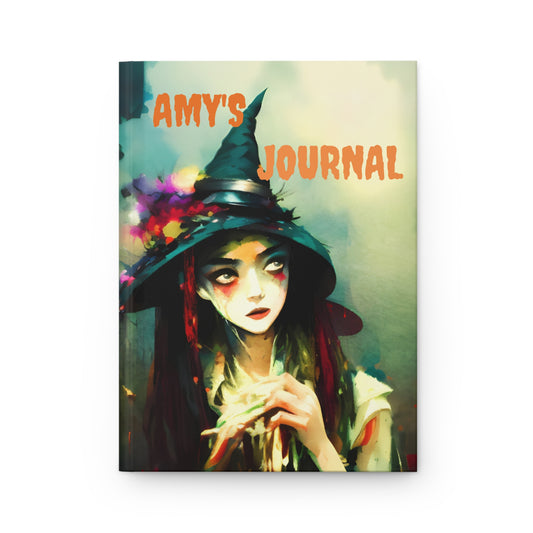Personalized Witch Hardcover Journal Matte - Halloween Art