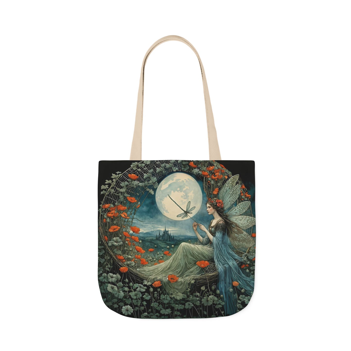 Colorful Moon fairy -Inspired Canvas Tote Bag - Perfect for Beach Days, Eco-Friendly Shopping, and Summer Fun!