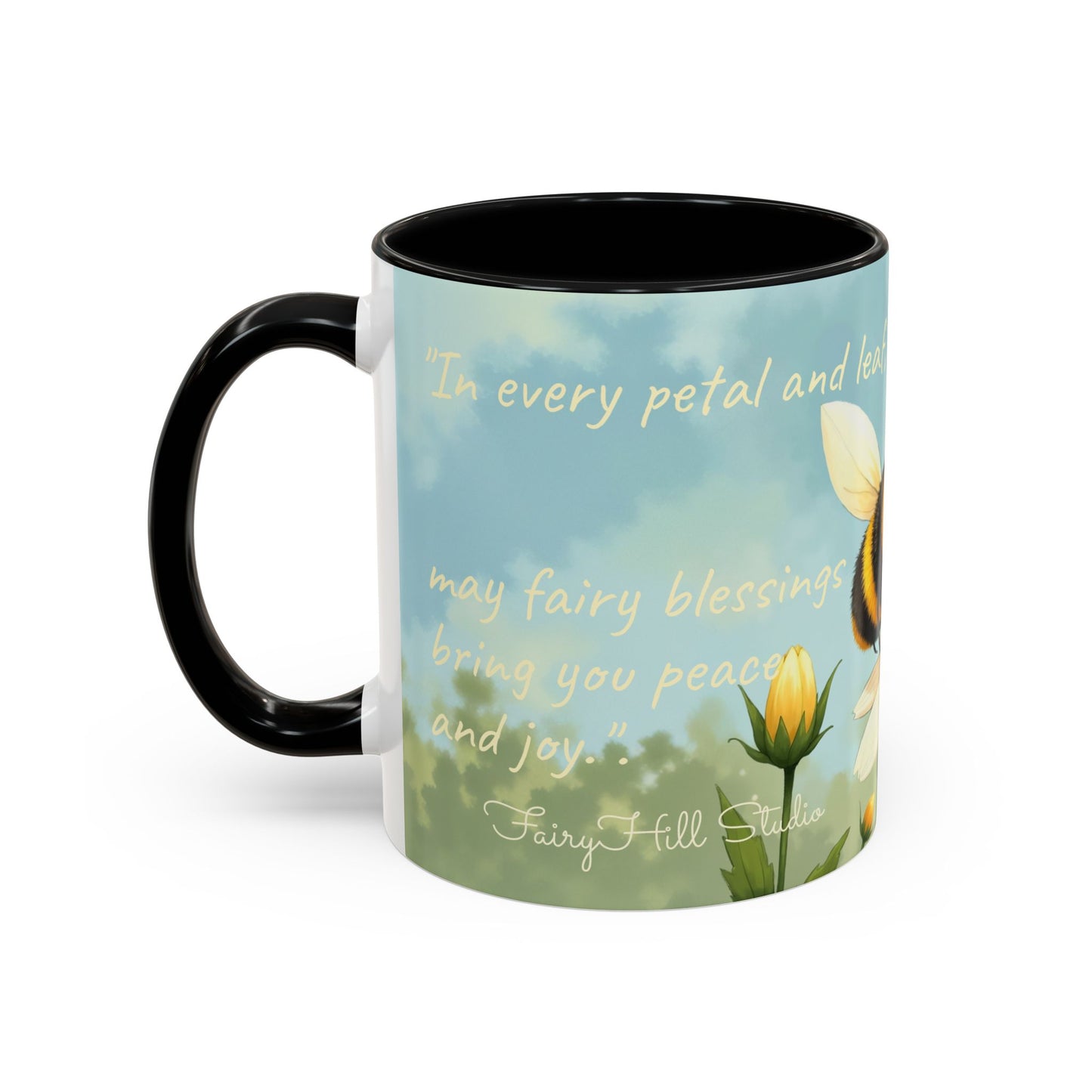 Garden Honey Bee-Themed Coffee Mug - 11 & 15oz Accent Mug for Fairy Lovers