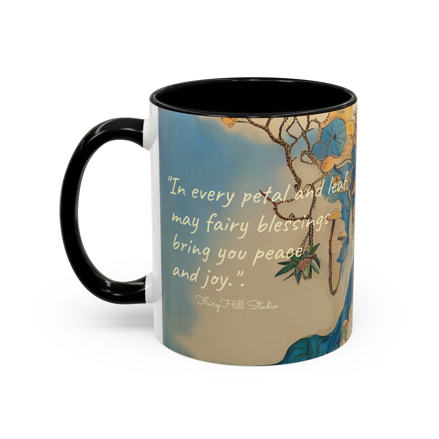 Mushroom Fairy Art-Themed Coffee Mug - 11 & 15oz Accent Mug for Fairy Lovers