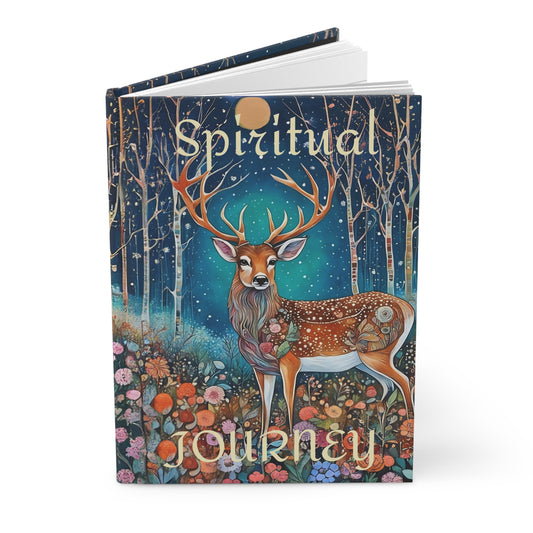 Hardcover Journal Rumi 'The beauty you see in me" - Spiritual Rumi Quote Deer Journal Art by Fairyhill Studio