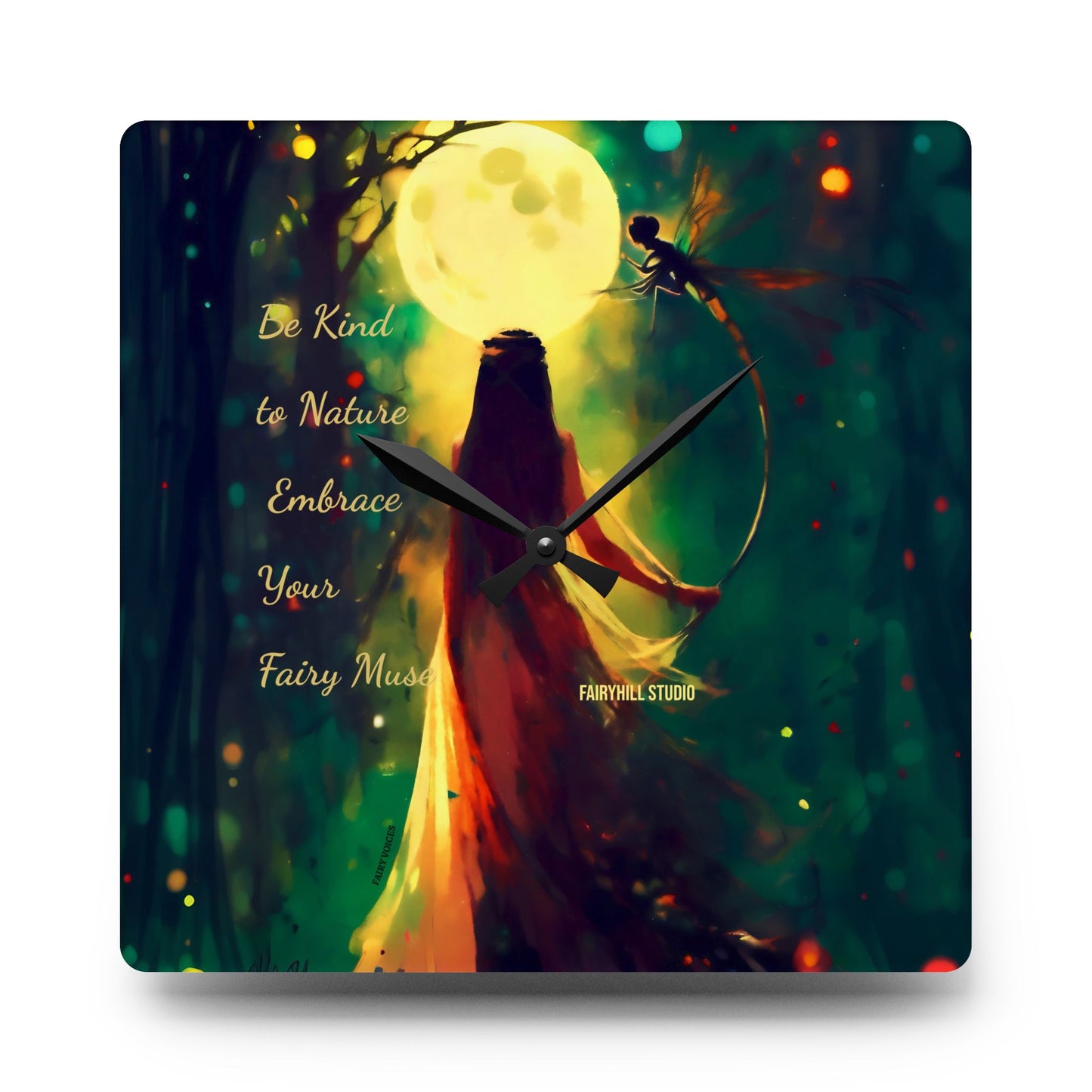 Wall Clock - /Be Kind to Nature Art Design