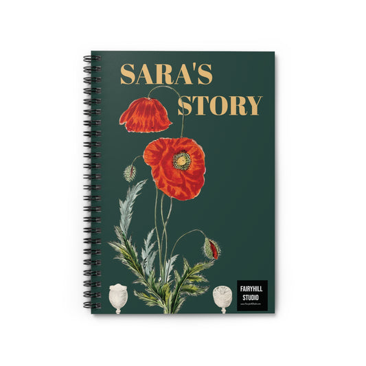 Red Poppy ,Personalized  Spiral Notebook - Ruled Line