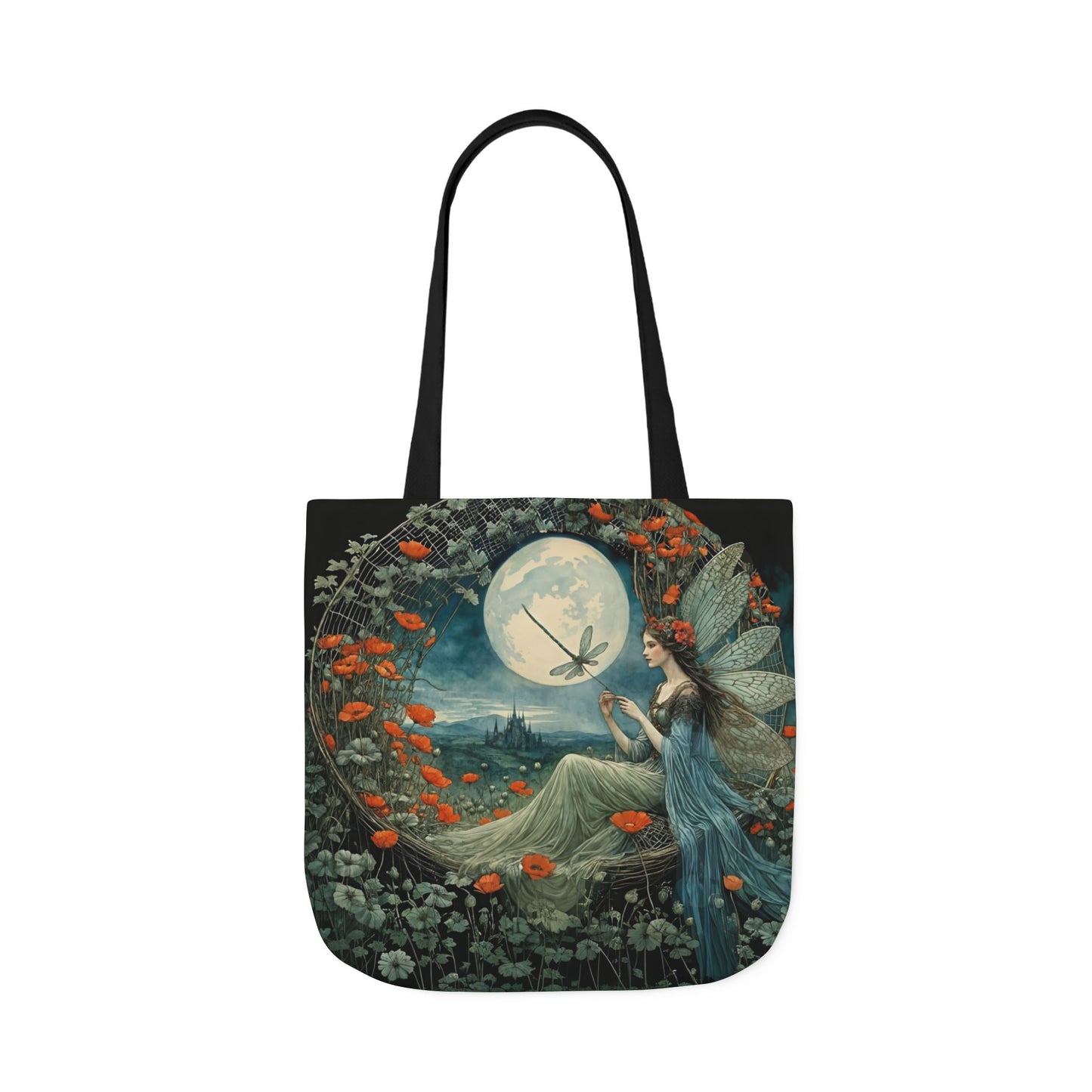 Colorful Moon fairy -Inspired Canvas Tote Bag - Perfect for Beach Days, Eco-Friendly Shopping, and Summer Fun!