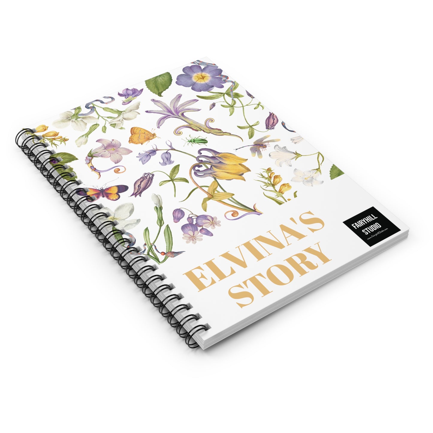 Personalized Wild flowers Spiral Notebook - Ruled Line