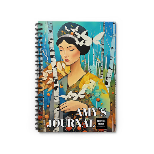 Birch trees Personalized Journal Gift notebook - Customized Journal Personalized Notebook Gift  - Ruled Line