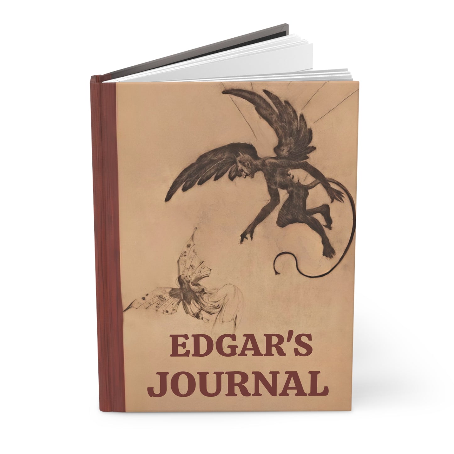 Hardcover Journal Matte - The Devil and the Fairy, 1893 Art by David Young Cameron