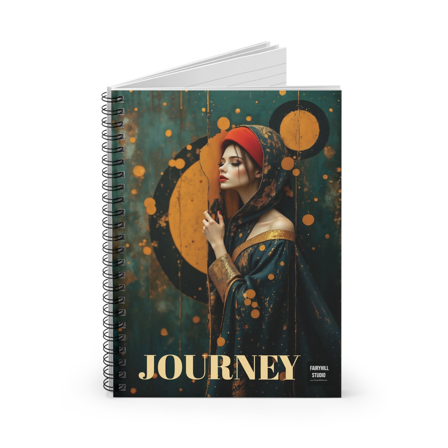 Aurora of the Golden Veil  Spiral Notebook /Fairyhill studio