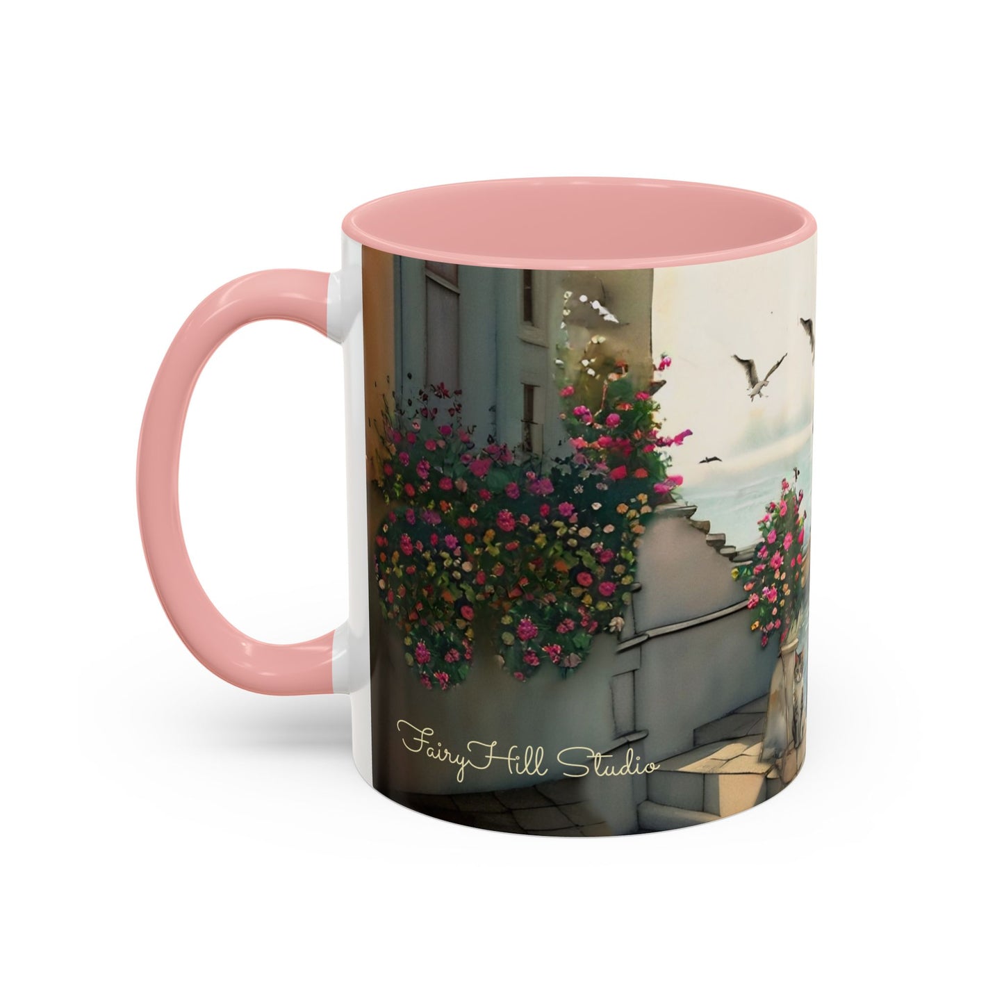 Harbour cats Art-Themed Coffee Mug - 11 & 15oz Accent Mug for Cat Lovers