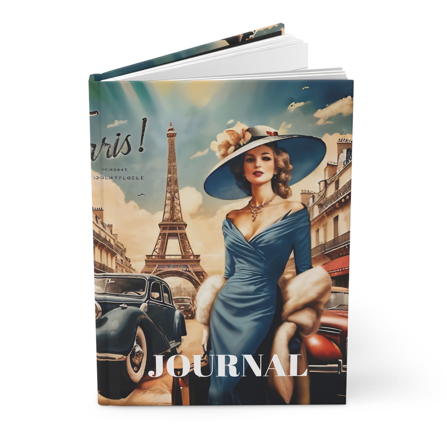 Vintage France Hardcover Journal