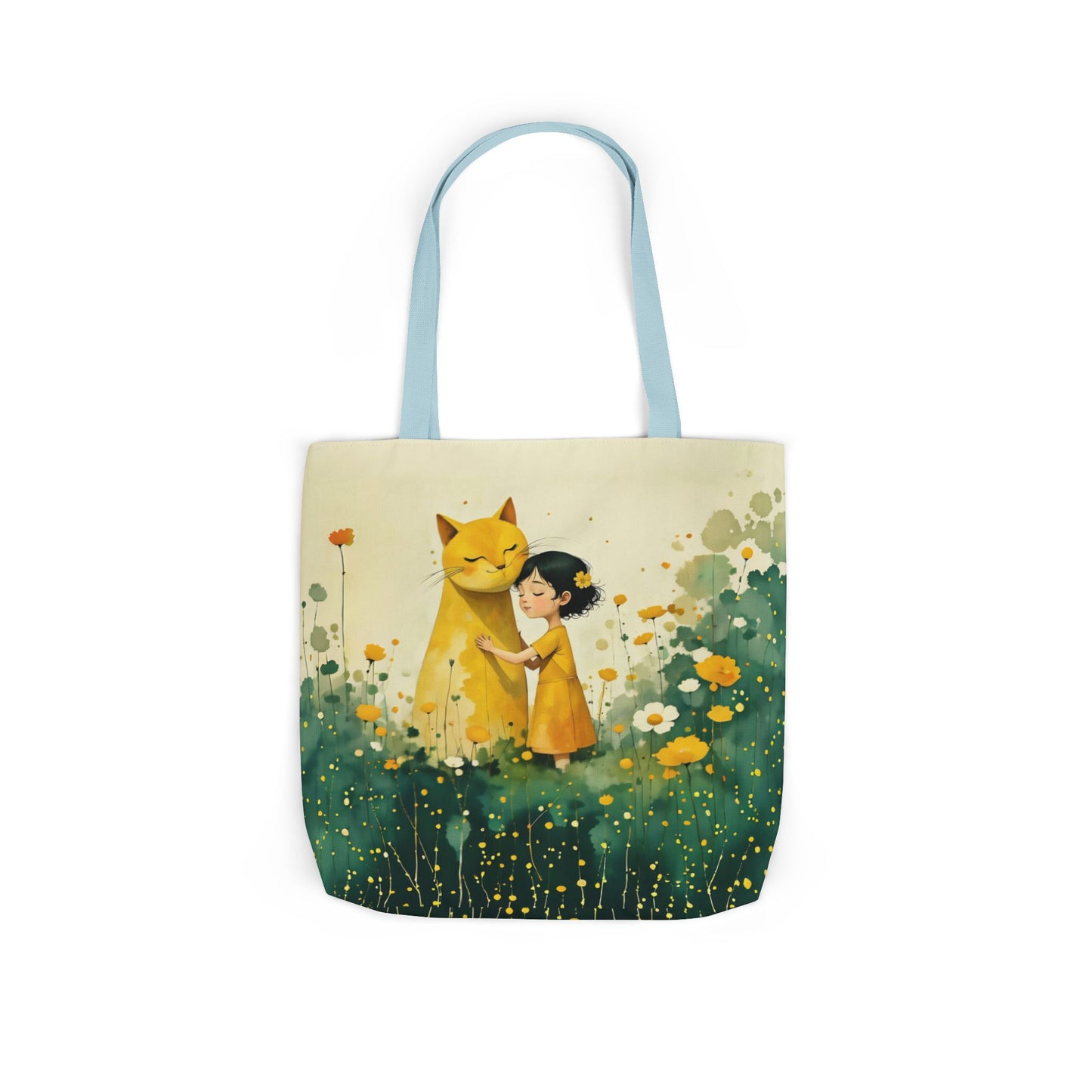 Colorful Cat -Inspired Canvas Tote Bag - Perfect for Beach Days, Eco-Friendly Shopping, and Summer Fun!
