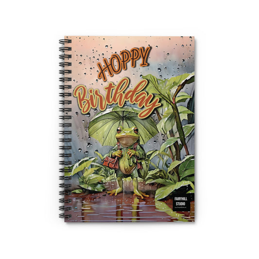 Hardcover Journal - Fairy Hill Studio Matte Write Your Story Frog Happy Birthday Art
