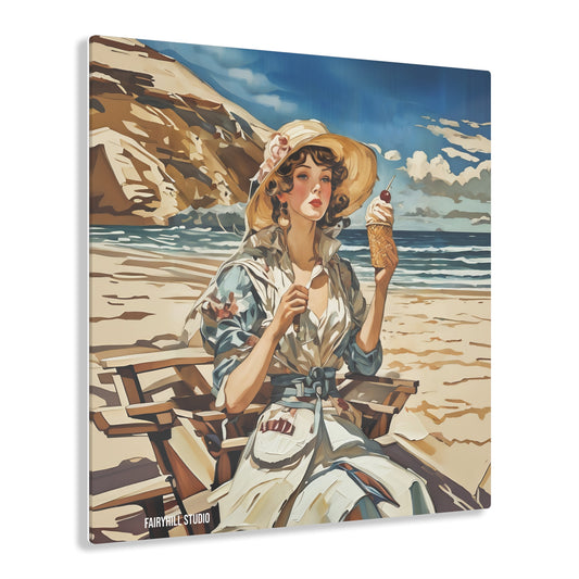 FairyHill Studio  model with an Icecream at the beach  Art Acrylic Print -