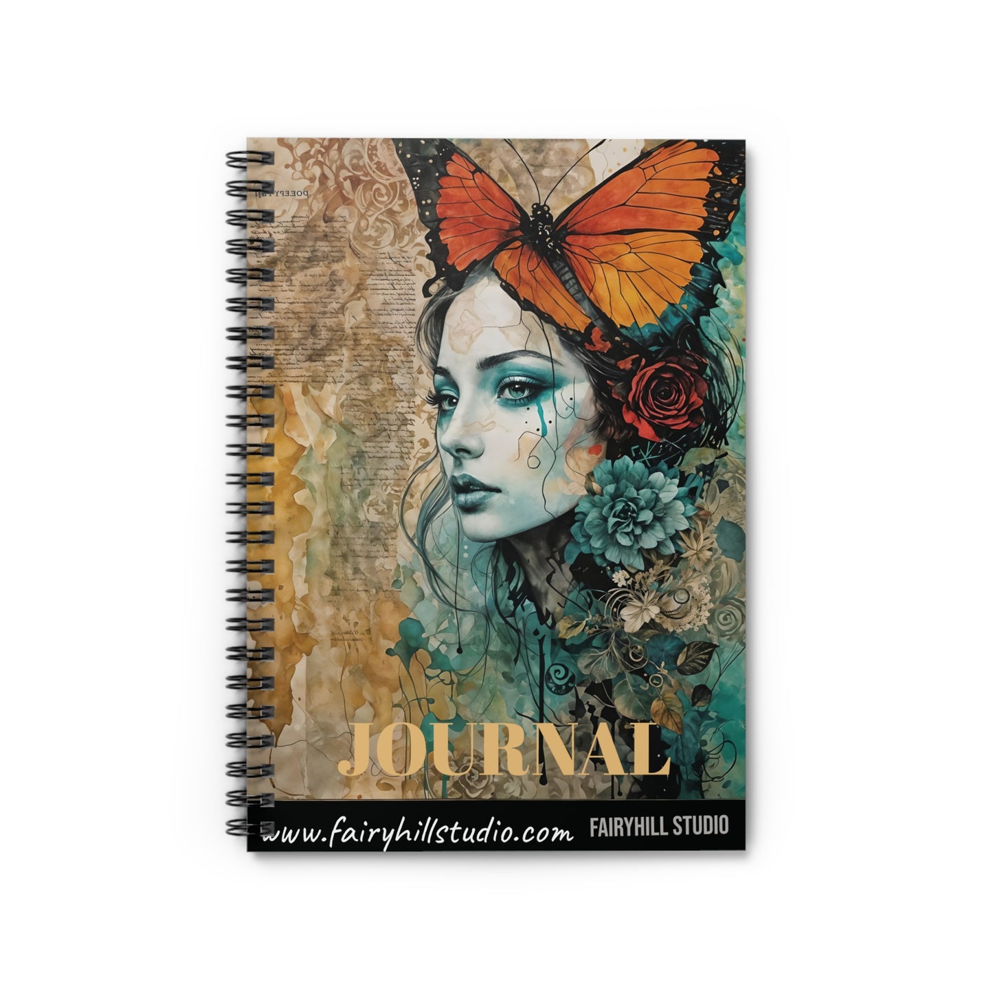 Butterfly  Journal Gift notebook Gift for Her Spiral Notebook - Ruled Line