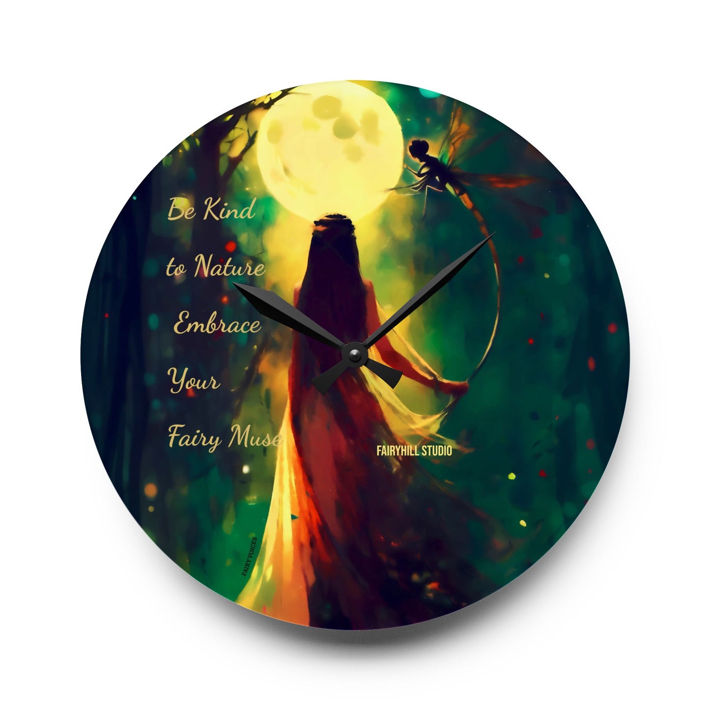 Wall Clock - /Be Kind to Nature Art Design