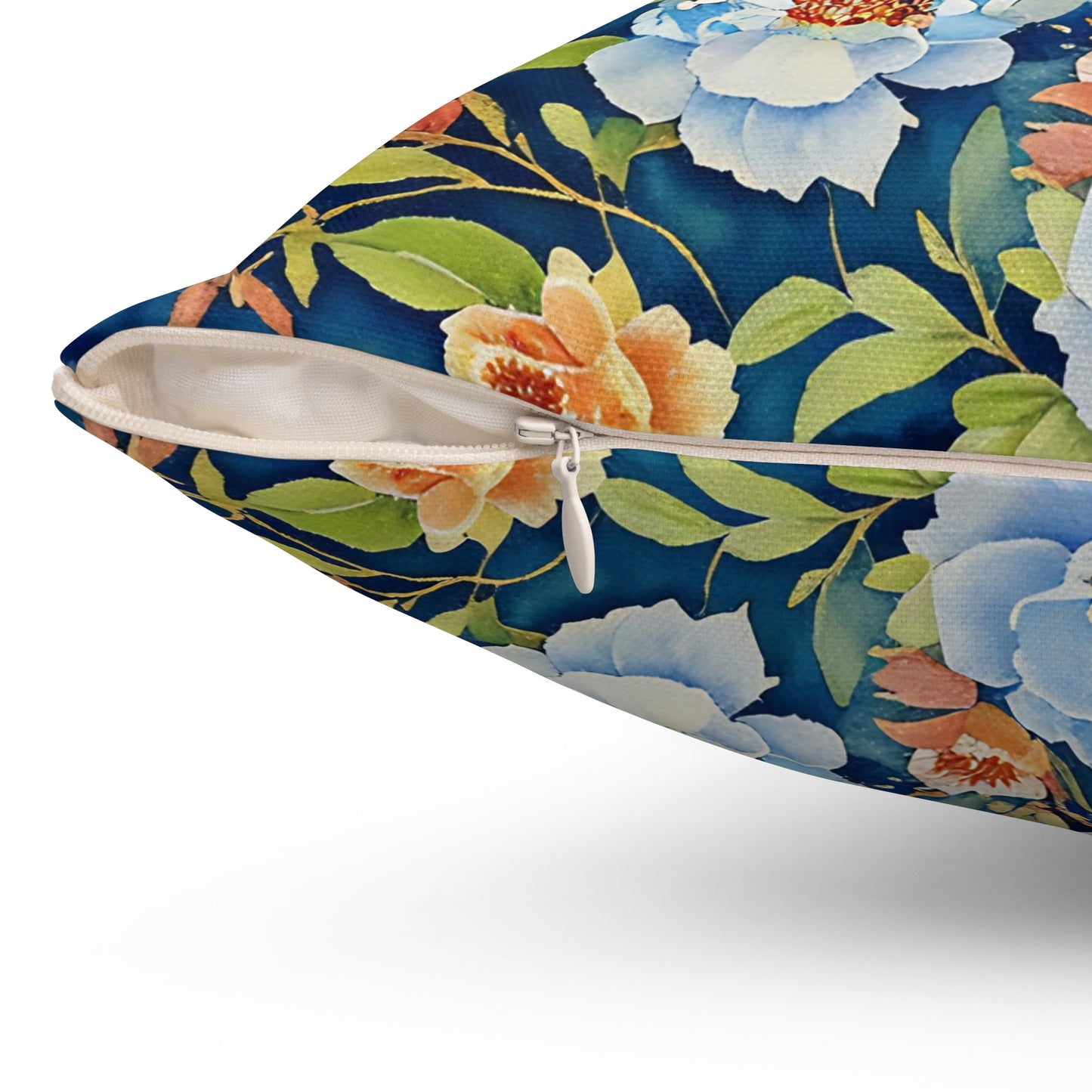 Paisley flowers Square Pillow - by Fairyhill Studio