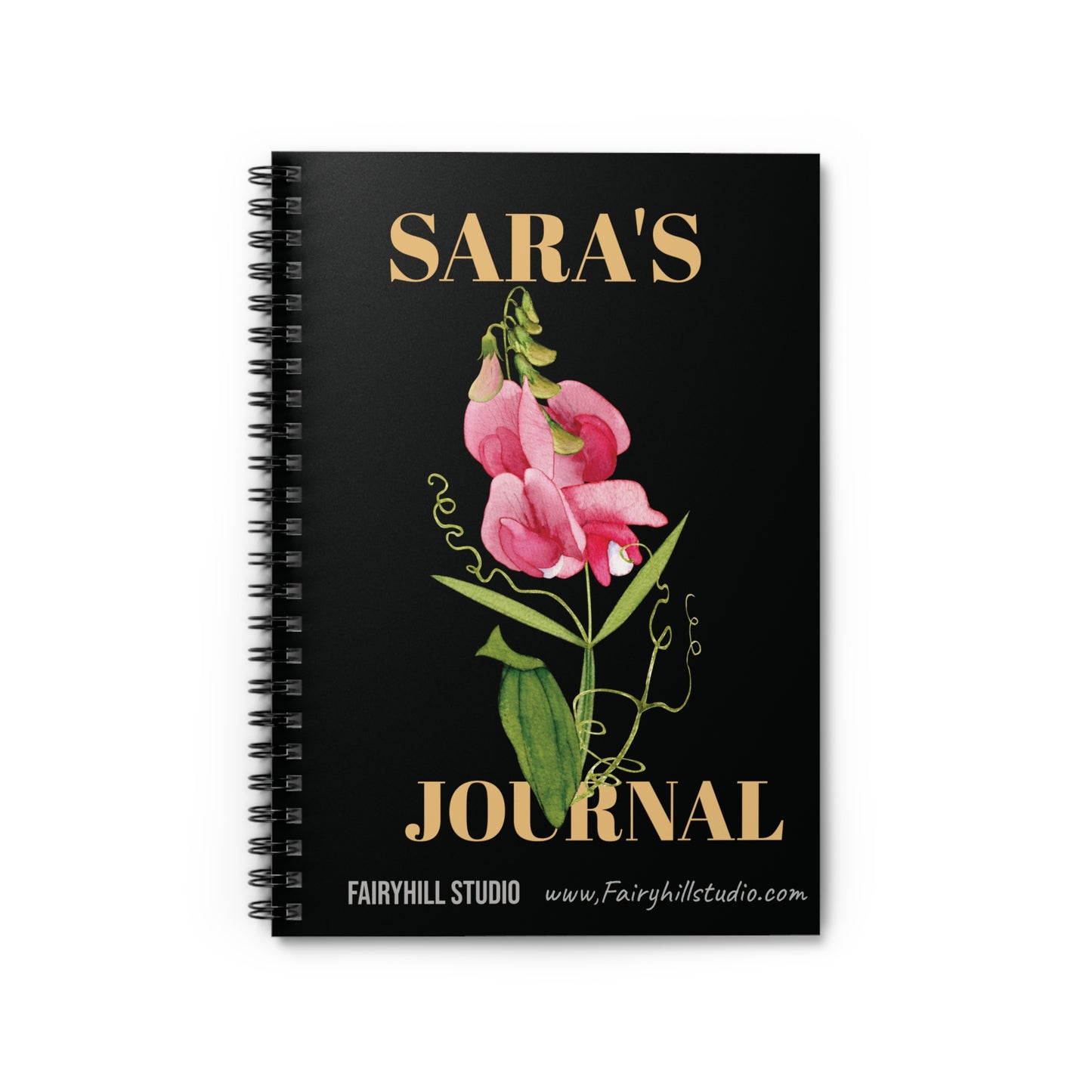 Sweet peas botanical,Personalized Notebook, Personalized journal,