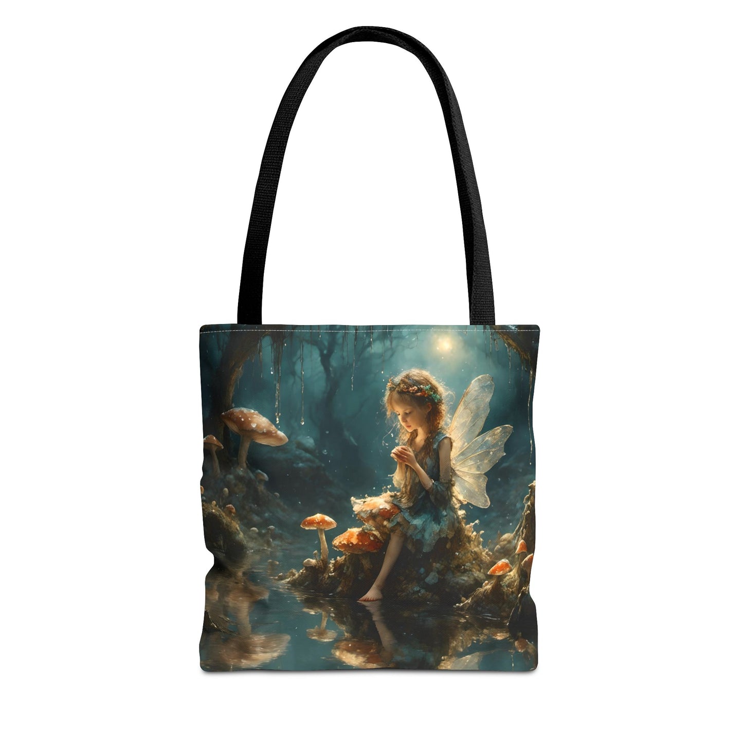 Tote Bag Fairy Sitting in a Lake Art by Fairyhill Studio