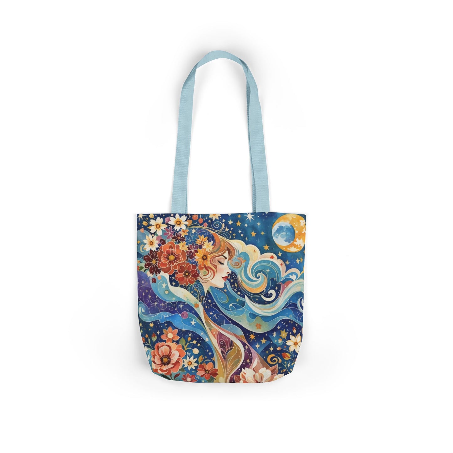 Colorful Galaxy-Inspired Canvas Tote Bag - Perfect for Beach Days, Eco-Friendly Shopping, and Summer Fun!