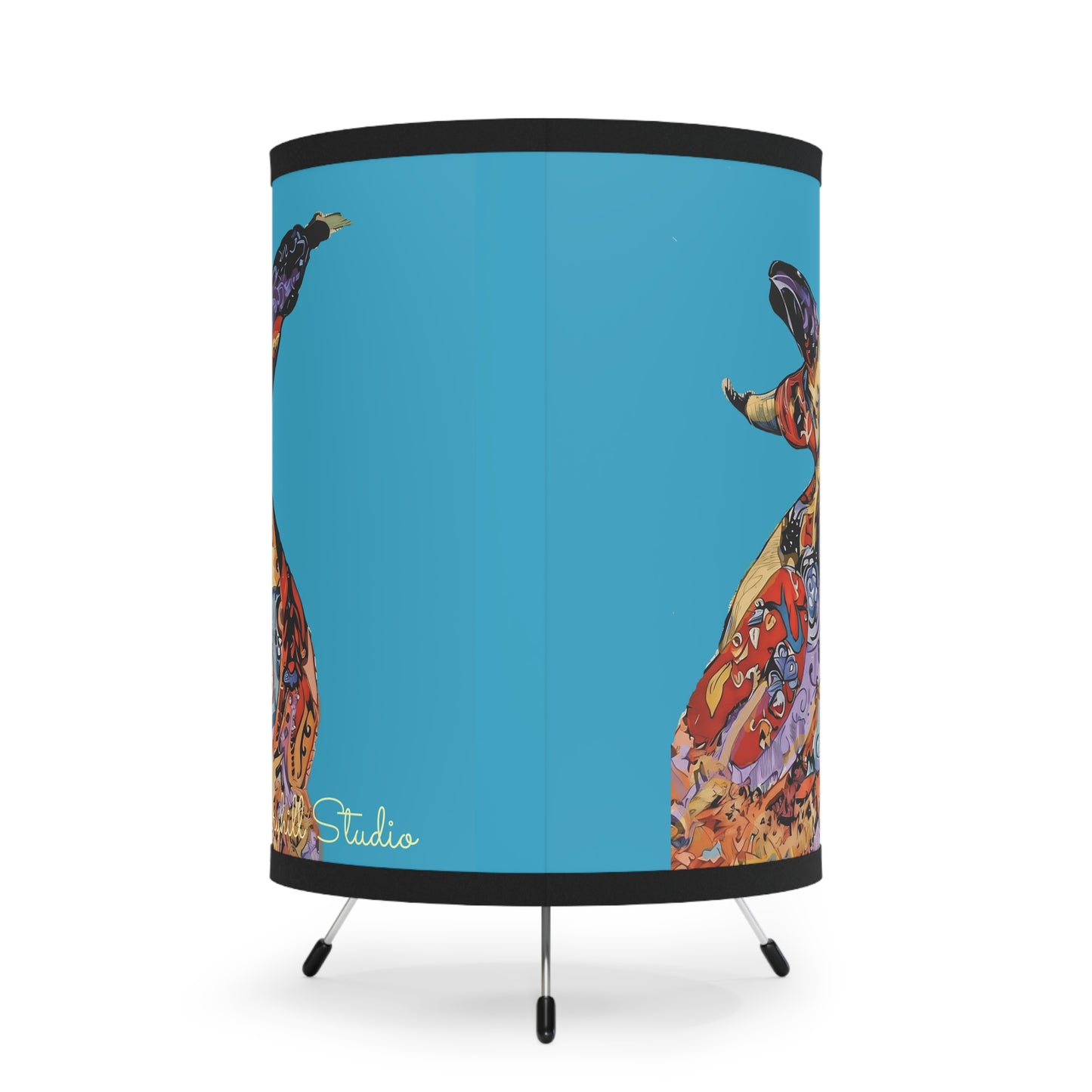 Tripod Lamp - Vibrant Artistic Rumi Quote Home Decor Lamp by Fairyhill Studio