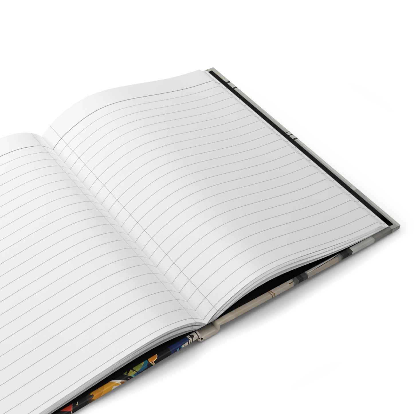 Hardcover Journal Matte Abstract Music Notes Art