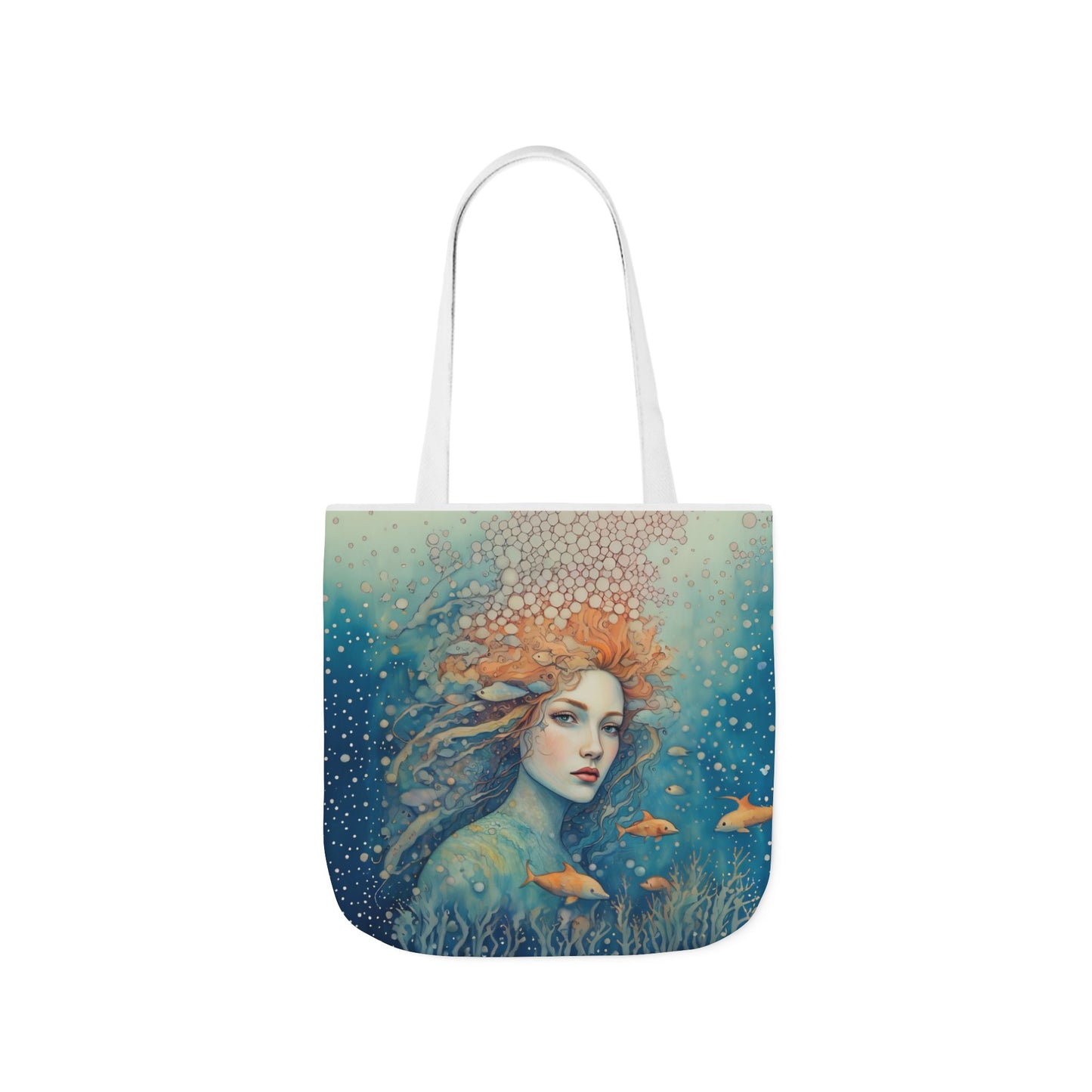 Colorful Ocean/fish-Inspired Canvas Tote Bag - Perfect for Beach Days, Eco-Friendly Shopping, and Summer Fun!