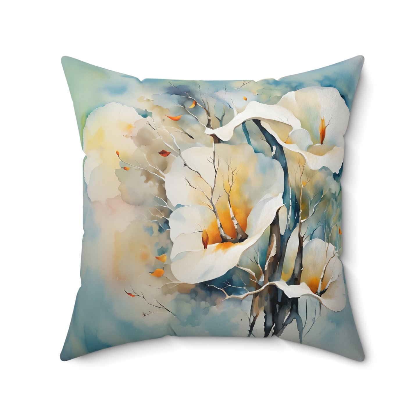 Calla Lilies Square Pillow - by Fairyhill Studio