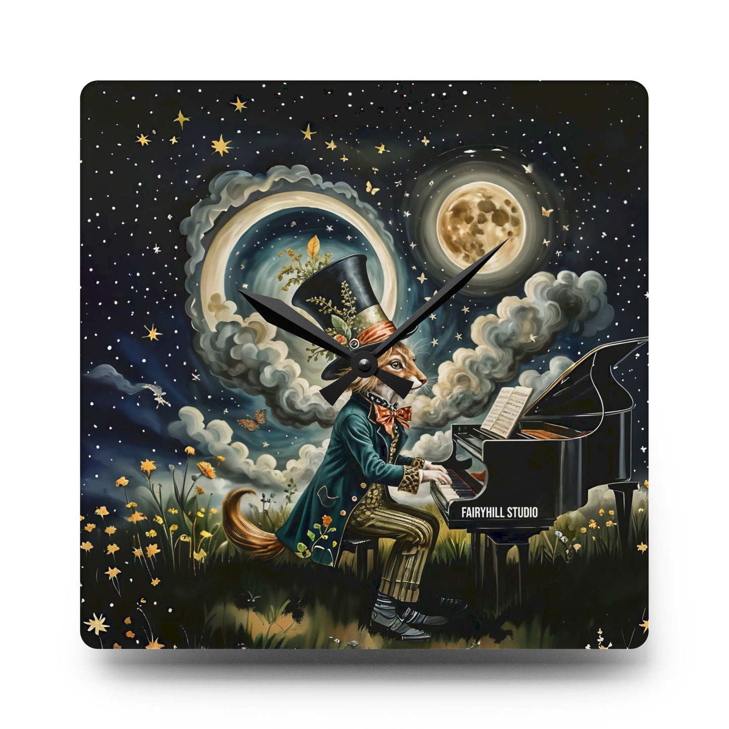 Acrylic Wall Clock MoonLight Sonata/Art