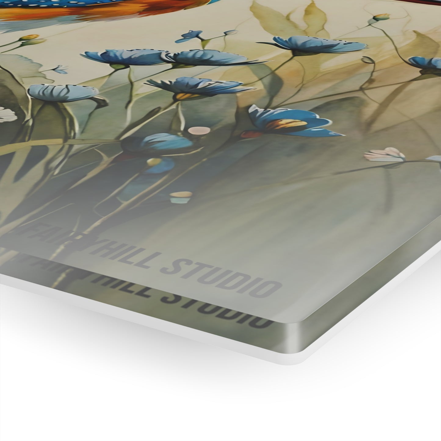 Acrylic Print - Colorful Hummingbird Watercolor Art