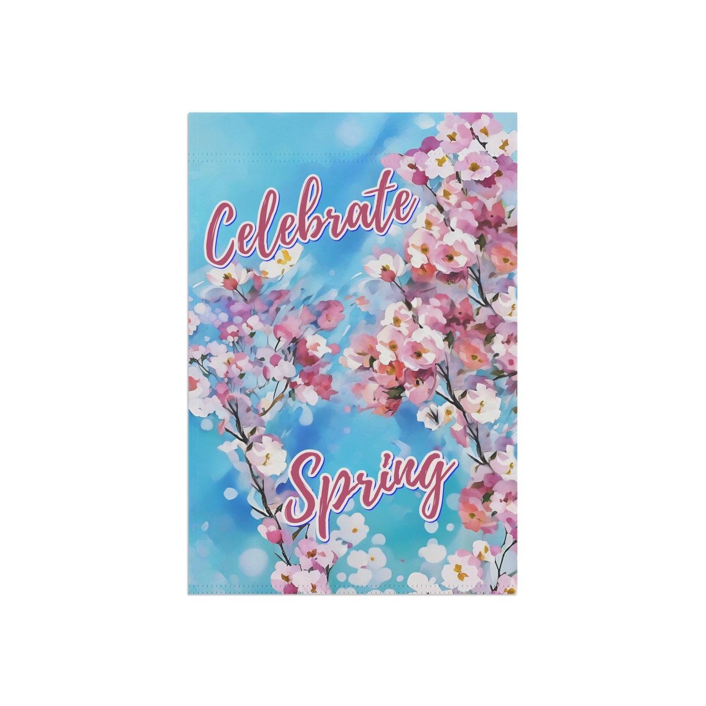 Celebrate Spring Cherry flowers Garden Banner - Beautiful Floral Yard Decor