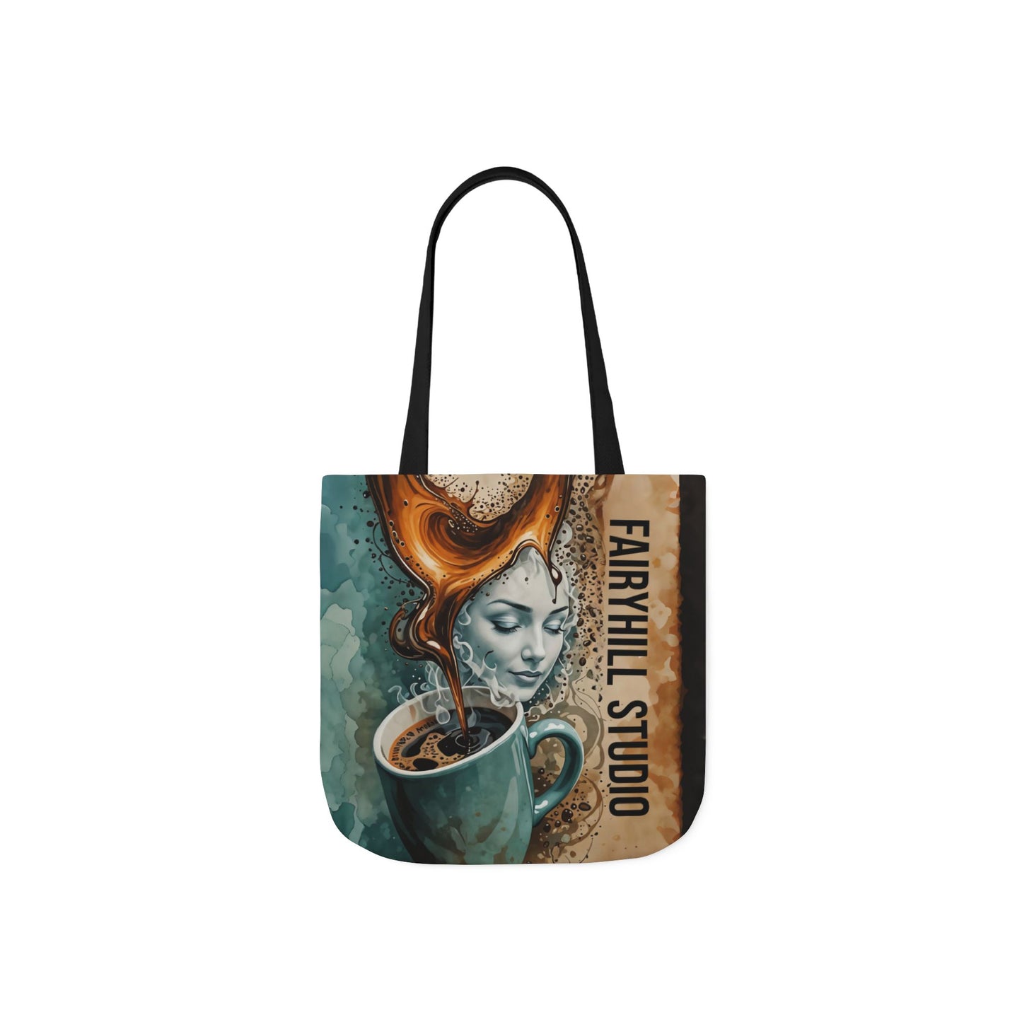Morning Coffee Fairyhill studio Canvas Tote Bag - Perfect for Beach Days, Eco-Friendly Shopping, and Summer Fun!