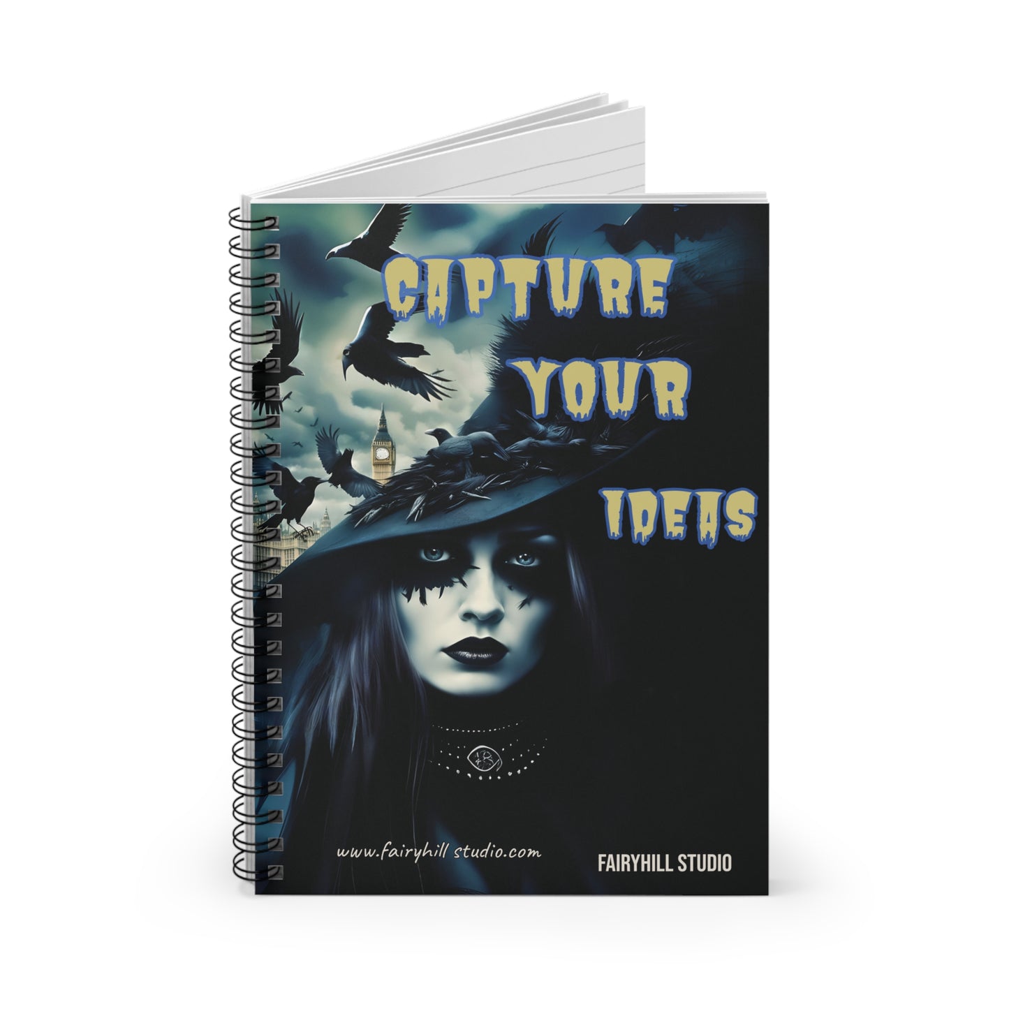 Gothic Halloween Spiral Notebook - Ruled Line