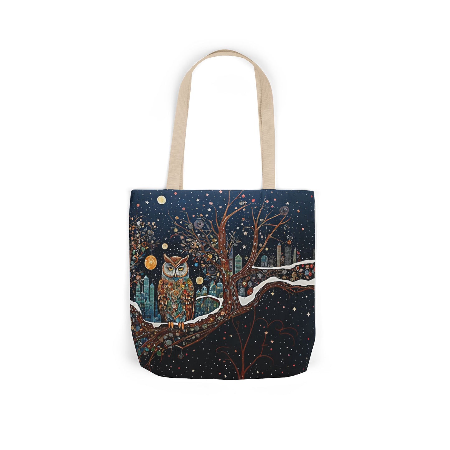 Colorful  night Owl -Inspired Canvas Tote Bag - Perfect for Beach Days, Eco-Friendly Shopping, and Summer Fun!