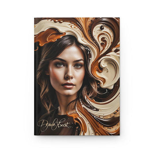 Hardcover Journal Dark Roast Coffee Journal Art