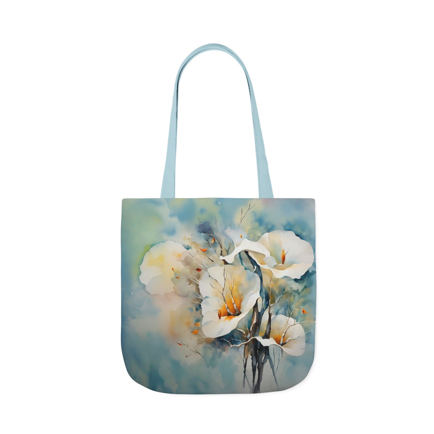 Colorful nature-Inspired  Cala Lilies Canvas Tote Bag - Perfect for Beach Days, Eco-Friendly Shopping, and Summer Fun!