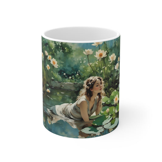 Elegant Floral Art Mug - 11oz Coffee Cup for Coffee Art Lovers