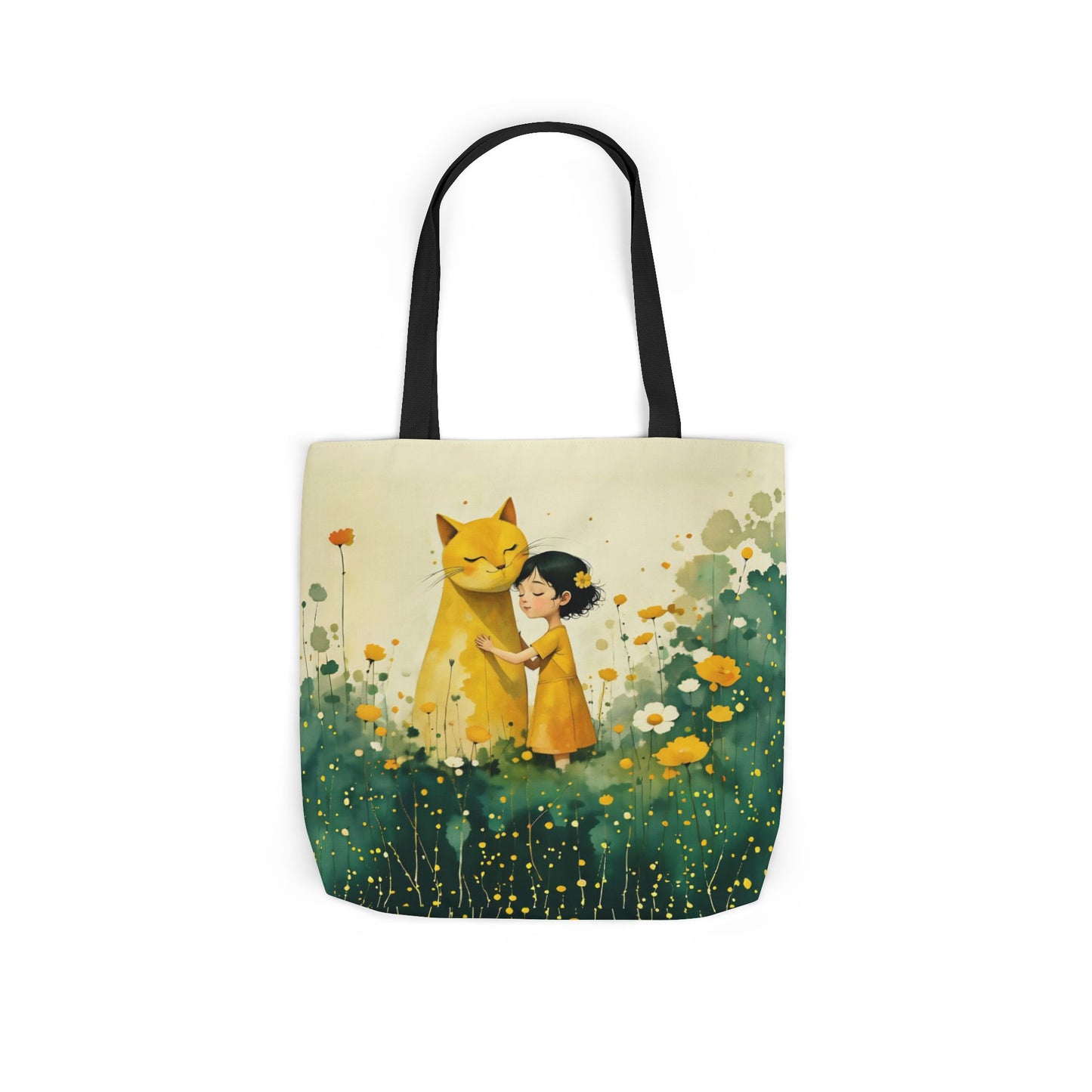 Colorful Cat -Inspired Canvas Tote Bag - Perfect for Beach Days, Eco-Friendly Shopping, and Summer Fun!