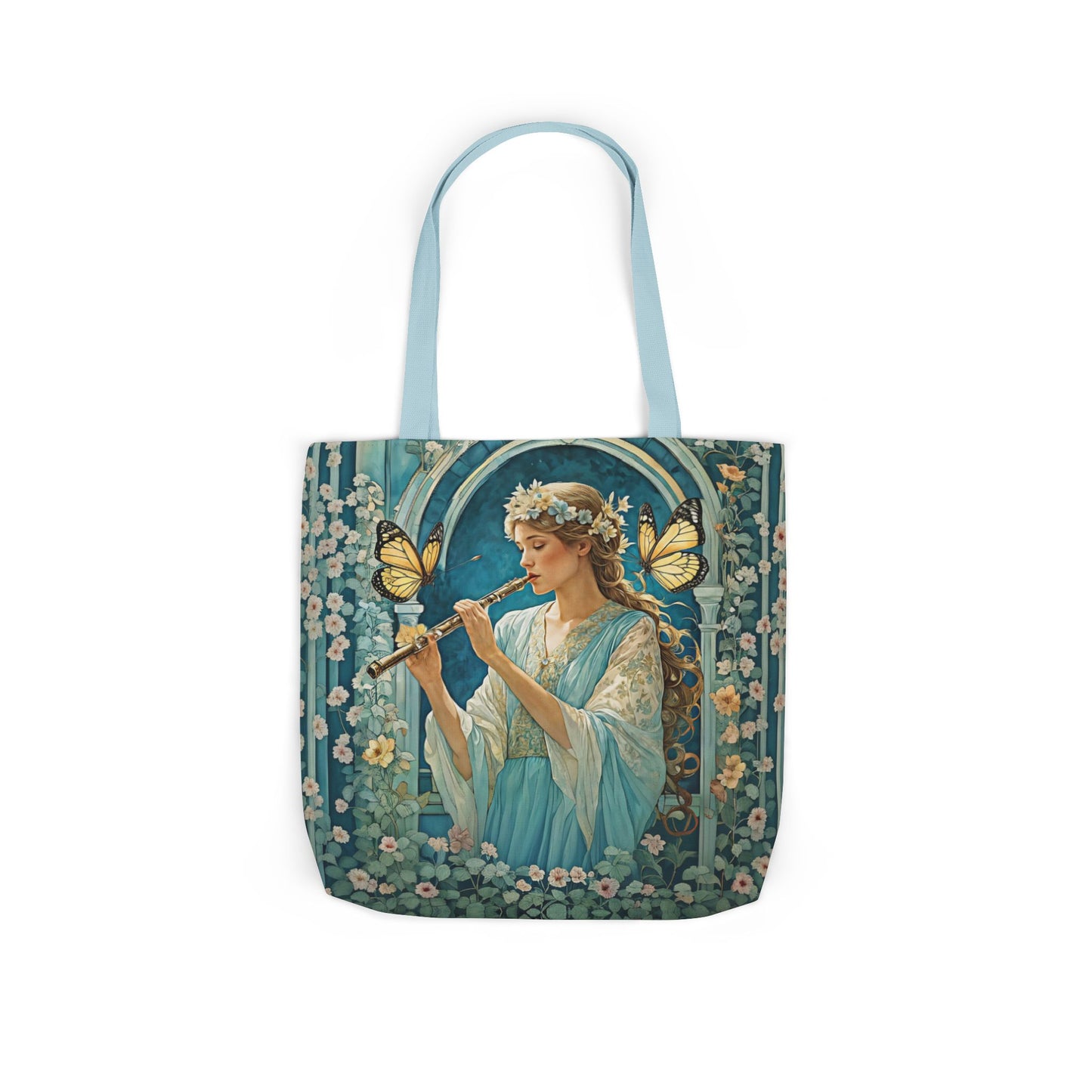 Butterfly Flute player -Inspired Canvas Tote Bag - Perfect for Beach Days, Eco-Friendly Shopping, and Summer Fun!